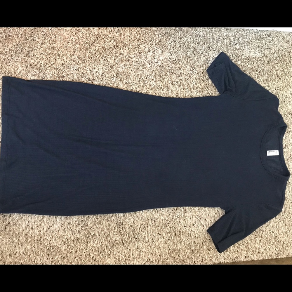 American Apparel Navy ribbed bodycon casual dress